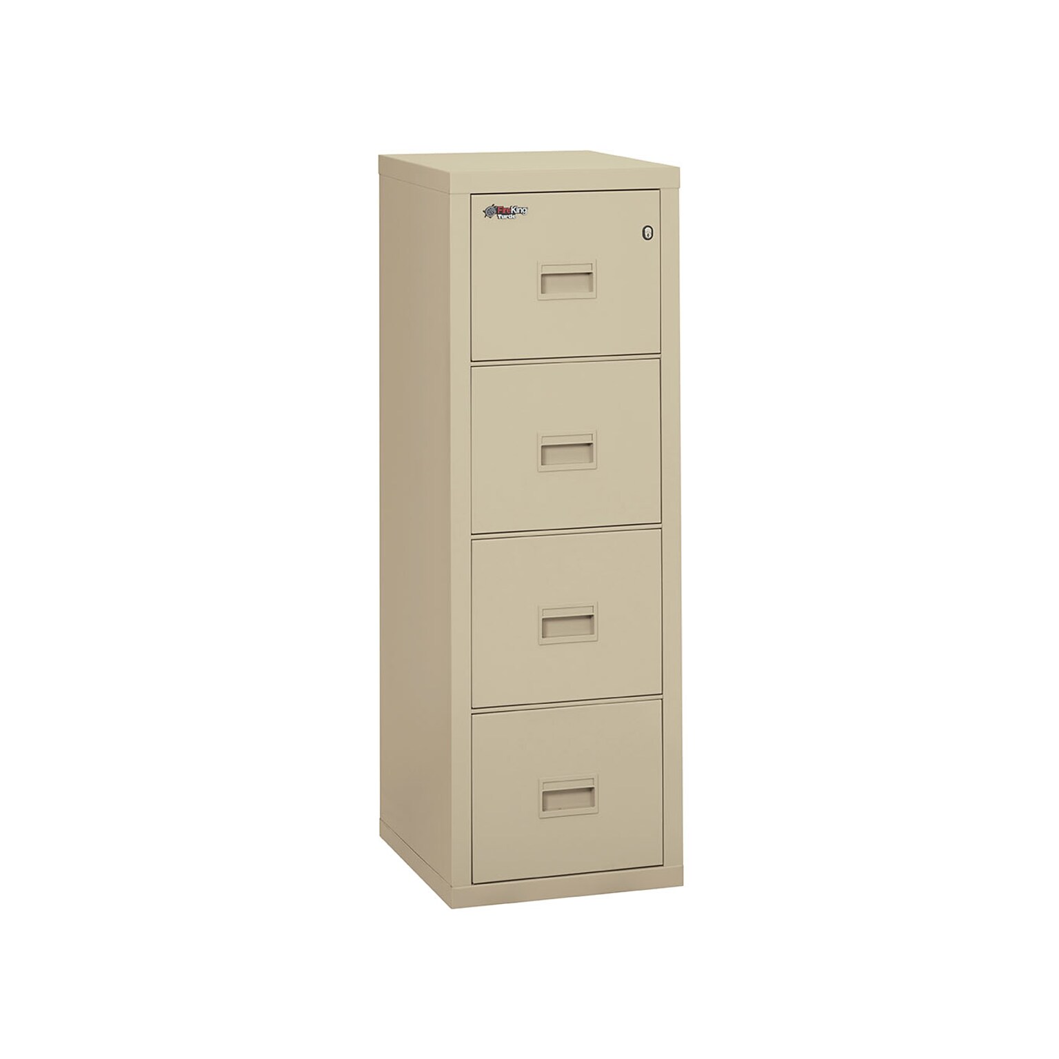FireKing Turtle 4-Drawer Vertical File Cabinet, Fire Resistant, Letter/Legal, Parchment, 22.12 (4R1822-CPA)