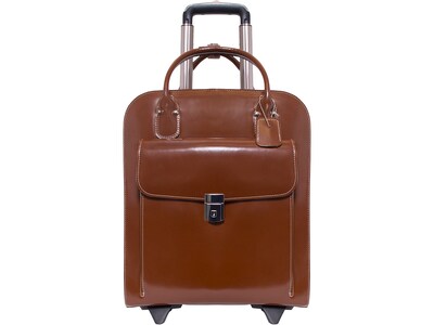 McKleinUSA L Series UPTOWN Ladies' Leather Rolling Briefcase, Brown (97694)