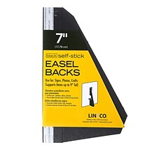 Lineco Single Wing Self-Stick Easel Backs, Size 7, Black, 100 Per Pack (PK4-328-3330)
