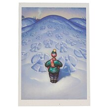 JAM Paper® Christmas Cards Boxed Set, Modern Snow Angels, 10/Pack