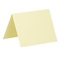 JAM Paper® Blank Foldover Cards, 4 3/8 x 5 7/16 (Fits in A2 Envelopes), Light Yellow Base, 25/Pack
