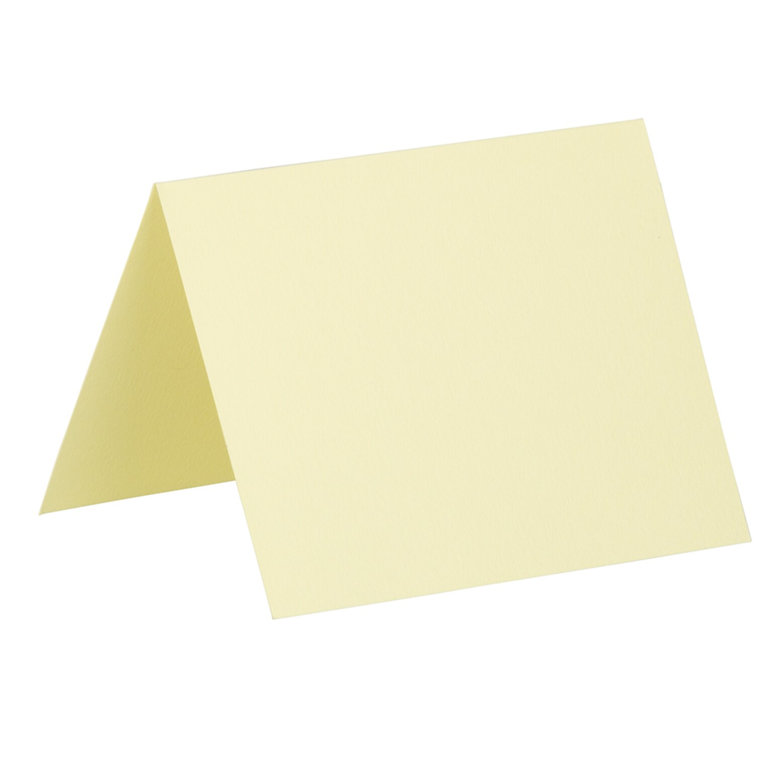 JAM Paper® Blank Foldover Cards, 4 3/8 x 5 7/16 (Fits in A2 Envelopes), Light Yellow Base, 25/Pack