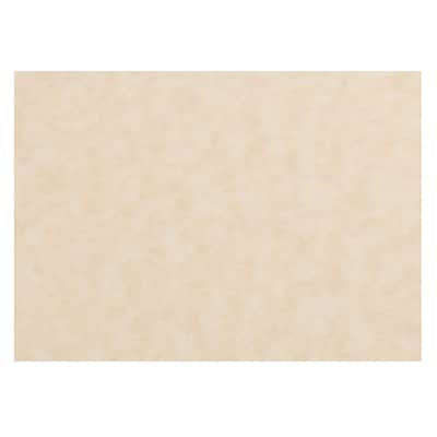 JAM Paper® Blank Flat Note Cards, 3 1/2 x 4 7/8 (Fits in 4bar A1 Envelopes), Natural Parchment, 50/p
