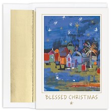 JAM Paper® Christmas Cards Boxed Set, Blessed City, 18/Pack