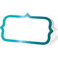 JAM Paper® Ornate Wedding Table Place Cards, 3 1/4 x 4, Teal Blue Foil Border, 24 Placecards/Pack