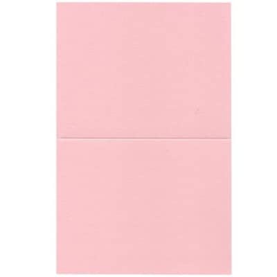 JAM Paper® Blank Foldover Cards, 4 3/8 x 5 7/16 (Fits in A2 Envelopes), Baby Pink Base, 25/Pack