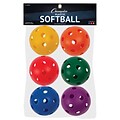 Plastic Balls, Softball size, Set of 6