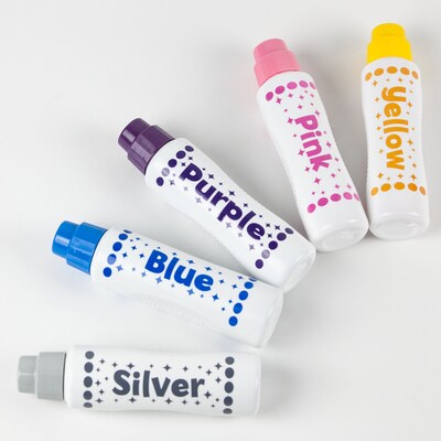Do-A-Dot Art Washable Art Marker, Sponge Tip Applicator, Shimmer Colors, Pack of 5 (DAD104)