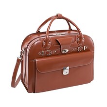 McKleinUSA Roseville W Series Leather Check-Point Friendly Briefcase, Brown (96644)