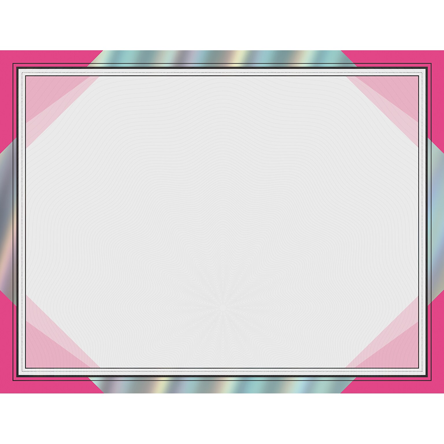 Great Papers Rainbow Foil Certificates, 8.5 x 11, Happy Pink, 15/Pack (2019003)