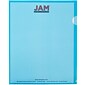 JAM Paper Plastic Sleeves, 9" x 12", Blue, 12/Pack (2226316987)