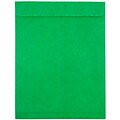 JAM Paper Open End Clasp #13 Catalog Envelope, 10 x 13, Green, 10/Pack (V021379B)