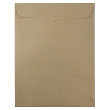 JAM Paper 10 x 13 Open End Catalog Envelopes with Clasp Closure, Brown Kraft Paper Bag, 25/Pack (563