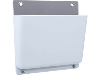 Advantus Fusion Single-Pocket Polypropolyne Hanging Wall File, White/Gray (37597)