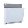 Advantus Fusion Single-Pocket Polypropolyne Hanging Wall File, White/Gray (37597)