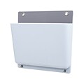 Advantus Fusion Single-Pocket Polypropolyne Hanging Wall File, White/Gray (37597)