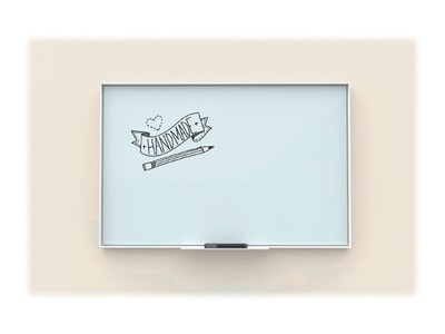 U Brands Glass Dry-Erase Whiteboard, Aluminum Frame, 4 x 3 (2826U00-01)