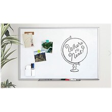 U Brands Steel Dry-Erase Whiteboard, Aluminum Frame, 8 x 4 (2891U00-01)