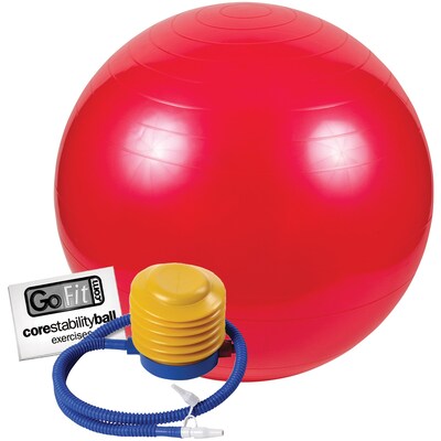 Gofit Red Exercise Ball With Pump, 21.6 (GF-55BALL)