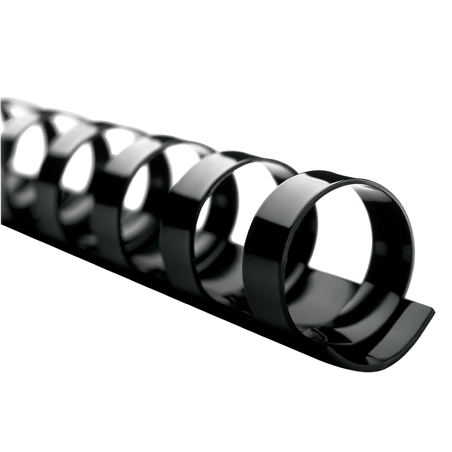 GBC CombBind 3/8 Plastic Binding Spine Comb, 55 Sheet Capacity, Black, 100/Box (4000044)