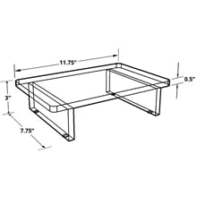 Azar Deluxe Riser Display Monitor Stand, Clear (515363)
