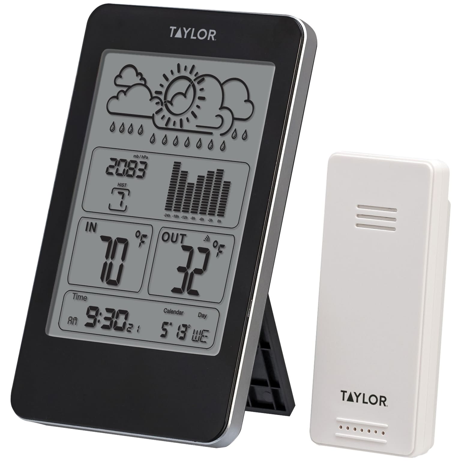 Taylor Indoor/outdoor Digital Thermometer With Barometer & Timer