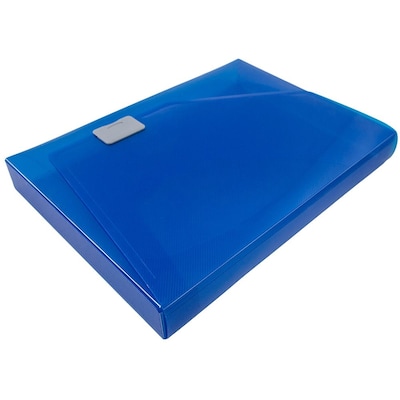 JAM Paper Plastic Portfolio Case with Buckle Closure, Dark Blue (32932769)
