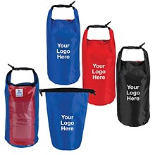 Custom 5L Waterproof Dry Bag with Clear Pocket; 14x10-1/2, (QL48166)