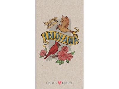 Undated TF Publishing Indiana 3.5 x 6.5 Paperboard Phone/Address Book, Multicolor, Each (99-INDYAB