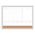 U Brands 4N1 Magnetic Cork & Dry-Erase Calendar Whiteboard, Aluminum Frame, 2 x 1.5 (3890U00-01)