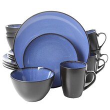 Gibson Soho Lounge Round 16 Piece Dinnerware Set, Blue 93598620M