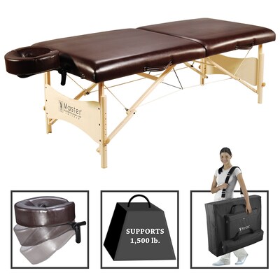 Master Massage Luster Balboa 30" Chocolate Portable Massage and Exercise Table (20240)