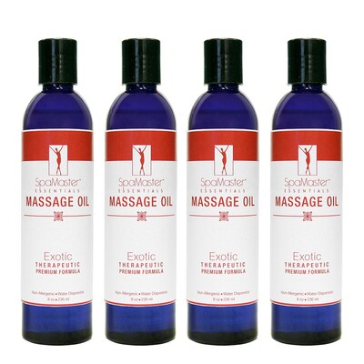 Master Massage Exotic Massage Oil, 8 oz. 4/Pack (30578)