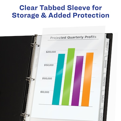 Avery Index Maker Sheet Protector Dividers with Print & Apply Label Sheets, 8 Tabs, Clear (75501)