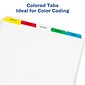 Avery Index Maker Paper Dividers with Print & Apply Label Sheets, 5 Tabs, Multicolor, 5 Sets/Pack (11418)
