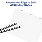 Avery Index Maker Unpunched Paper Dividers with Print & Apply Label Sheets, 8 Tabs, White, 5 Sets/Pack (11432)