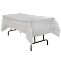 JAM Paper® Plastic Table Cover, 54 x 108 Inches, White Tablecloth, Sold Individually (291423361)