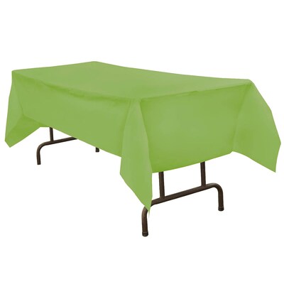 JAM Paper® Plastic Table Cover, 54 x 108 Inches, Lime Green Tablecloth, Sold Individually (291423357)