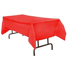JAM Paper® Plastic Table Cover, 54 x 108 Inches, Red Tablecloth, Sold Individually (291423360)