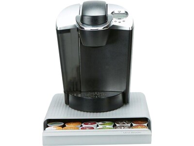 Mind Reader K-Cup Single Serve Plastic Coffee Pod Storage Drawer Organizer, Gray (2TRY26PC-GRY)
