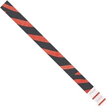 Tyvek® Wristbands, 3/4 x 10, Red Zebra Stripe, 500/Case (WR108RD)