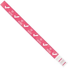 Tyvek® Wristbands, 3/4 x 10, Pink Age Verified, 500/Case (WR102PK)