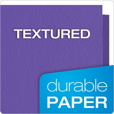 Oxford Twin Portfolio Folders, Purple, 25/Box (OXF 57514)