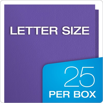 Oxford Twin Portfolio Folders, Purple, 25/Box (OXF 57514)