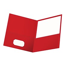 Oxford Twin Portfolio Folders, Red, 25/Box (OXF 57511)