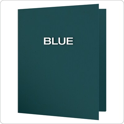 Oxford Earthwise 2-Pocket Portfolio Folders, Blue, 25/Box (OXF 78502)