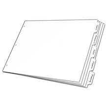 Cardinal Write & Erase Paper Dividers, 5-Tab, White (CRD84270CB)