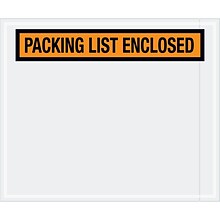 Tape Logic® Packing List Enclosed Envelopes, 10 x 12, Orange, 500/Case (PL434)