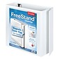 Cardinal FreeStand EasyOpen Heavy Duty 4" 3-Ring View Binders, D-Ring, White (43140)