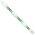 Tyvek Green Checkerboard Wristbands, 500/Carton (WR103GN)